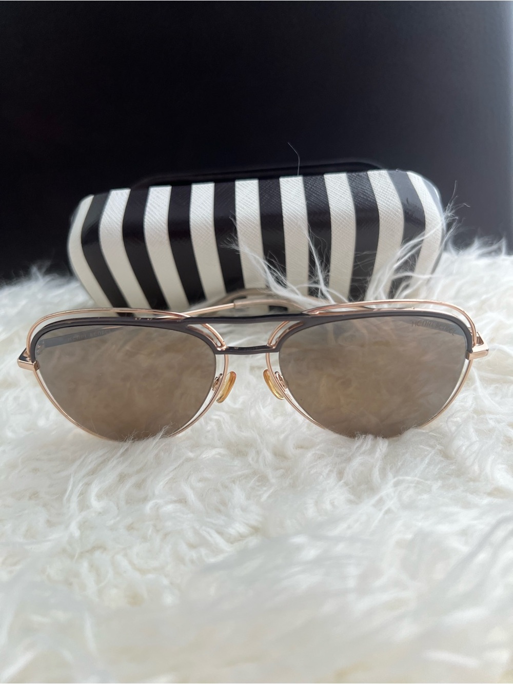 Gold Frame Women's Sunglasses with Brown Lenses